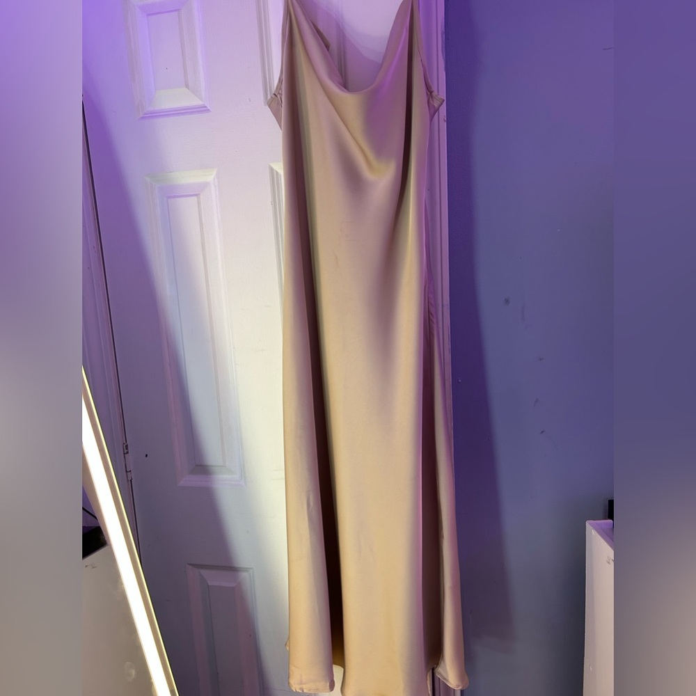 SHEIN: maxi length satin dress